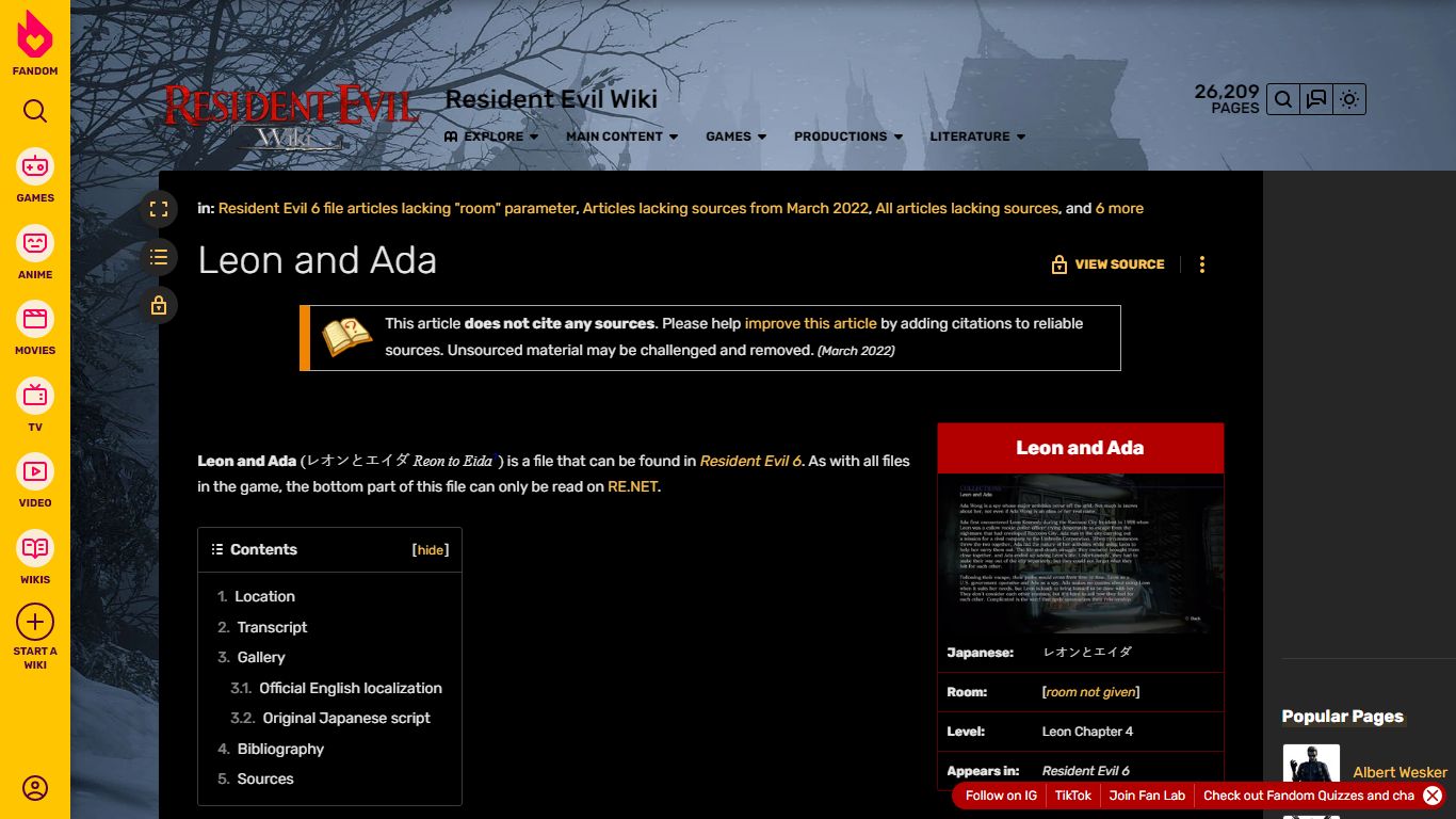Leon and Ada | Resident Evil Wiki | Fandom